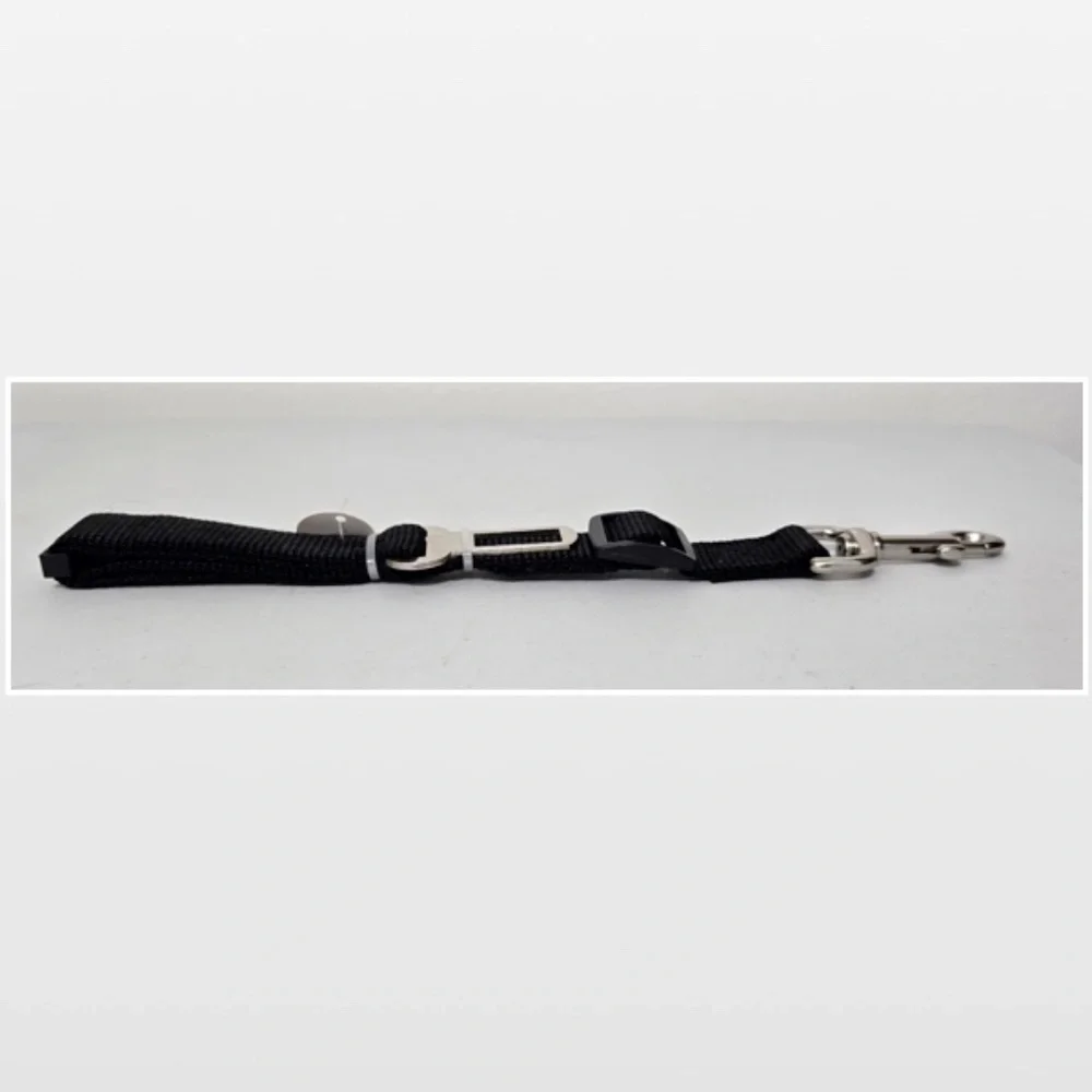 New Pet Dog Seatbelt Restraint Medium Leash Car Safety Black Silver Removable NW